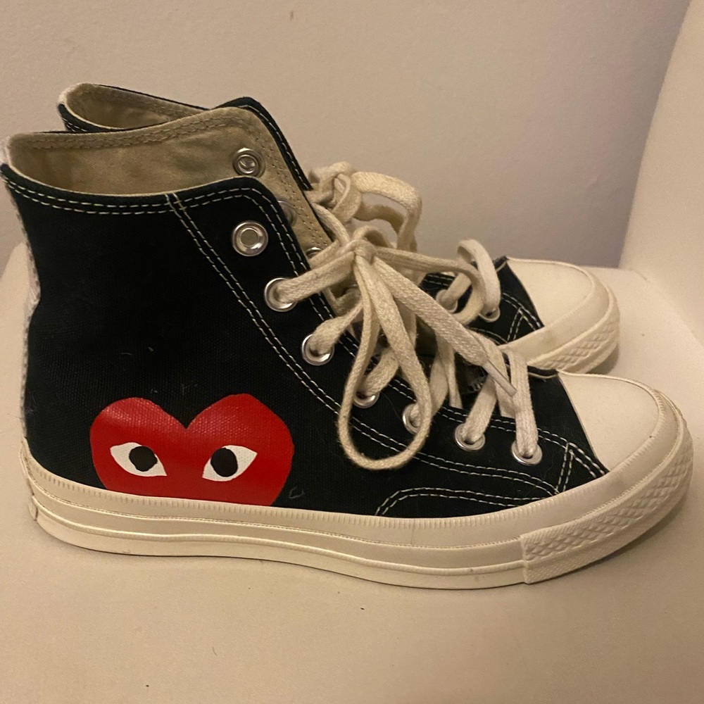 Comme De Garcons High Top Converse Black